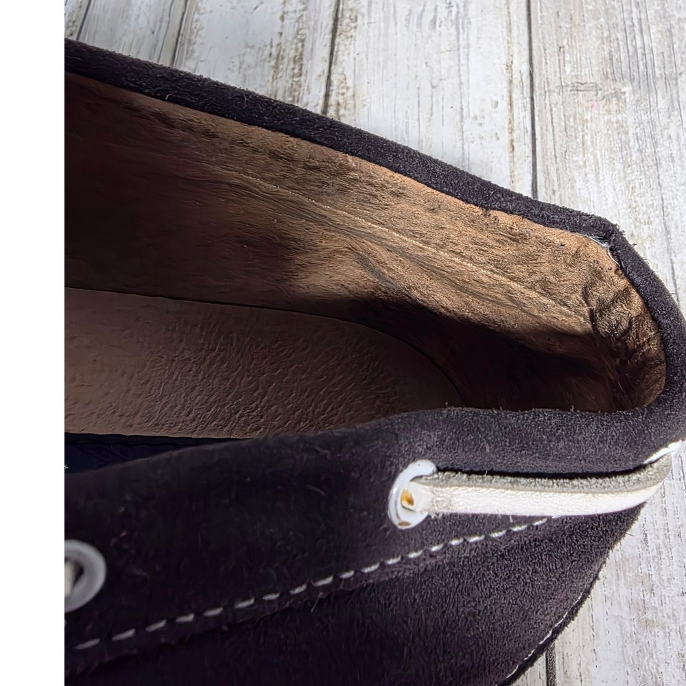 Joseph Abboud Collection Brown Suede Tassel Loafer Boat Shoes Contrast Stitch - Picture 8 of 10
